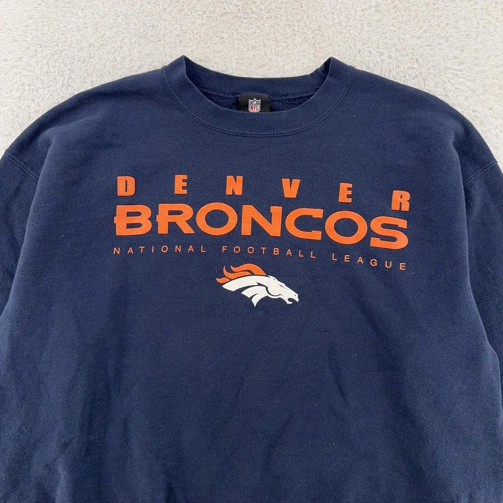 Denver Broncos Sweatshirt Mens L/XLNFL Football Crewneck Team Apparel‎ Pullover